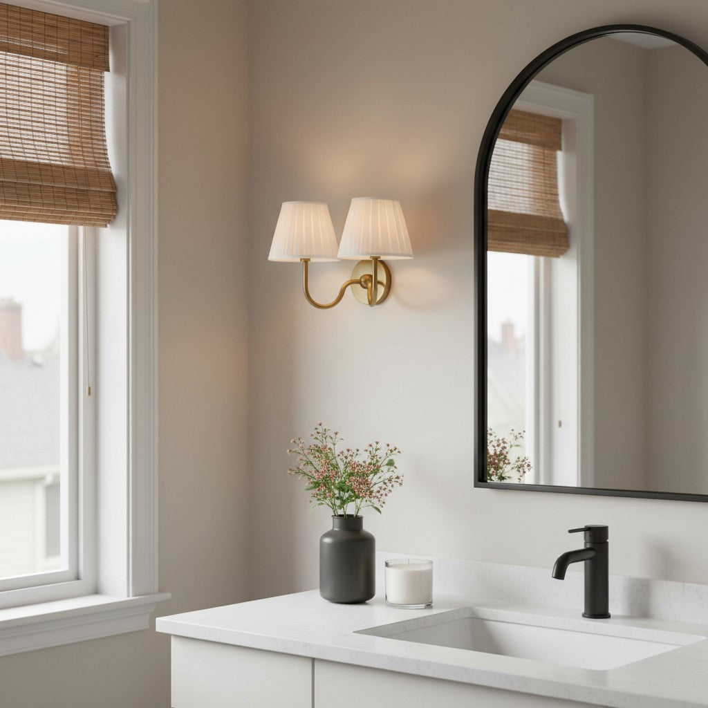 Applique a parete Tansy Classico Tradizionale con Ombra Pieghettata