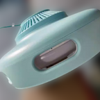Ventilatore a soffitto LED semincasso in acrilico senza pale in stile nordico contemporaneo per camera da letto