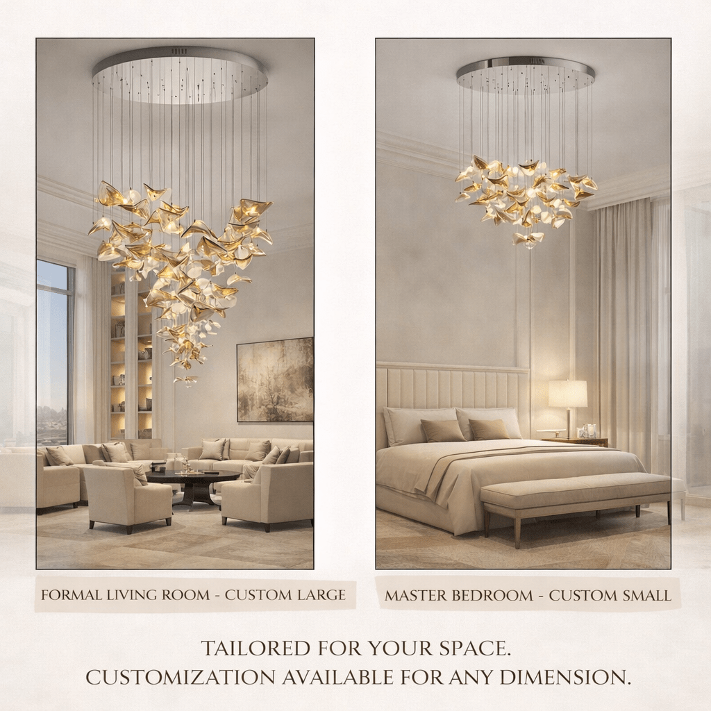 Lampadario a Foglia Fluttuante Wave