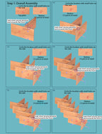 Libreria Rettangolare Creativa Contemporanea Eco-Friendly a 6/8/10/12 Ripiani per Casa e Ufficio