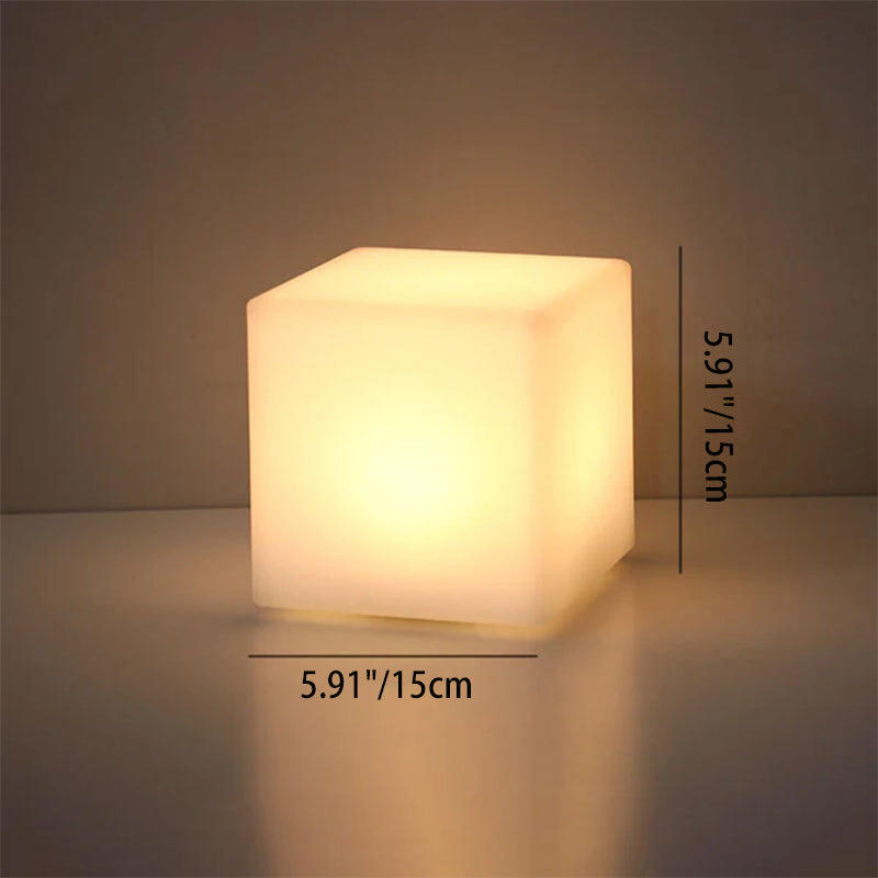 Lampada da tavolo decorativa a luce notturna con telecomando in geometria creativa PE