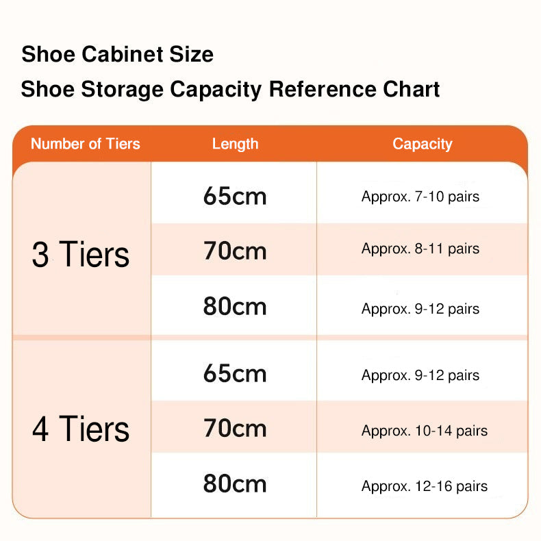 Armadio per Scarpe Slim Rectangolare in Acciaio Minimalista Moderno con Cassetti a Ribalta 3/4 Livelli per Ingresso