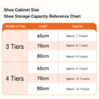 Armadio per Scarpe Slim Rectangolare in Acciaio Minimalista Moderno con Cassetti a Ribalta 3/4 Livelli per Ingresso