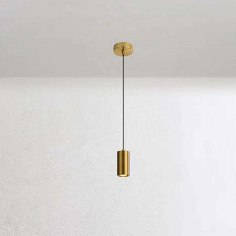 Lampada a sospensione mini in ferro con colonna minimalista moderna a 1 luce per soggiorno