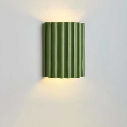 Applique a muro in resina nordica contemporanea a 2 luci per camera da letto