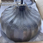 Lampada a Sospensione Barrel 1 Luce in Vetro Wave Testurizzato Nordico