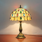 OpalGlow – Lampada da scrivania a ombrello con paralume a forma di conchiglia e gioielli a forma di goccia per un'illuminazione elegante