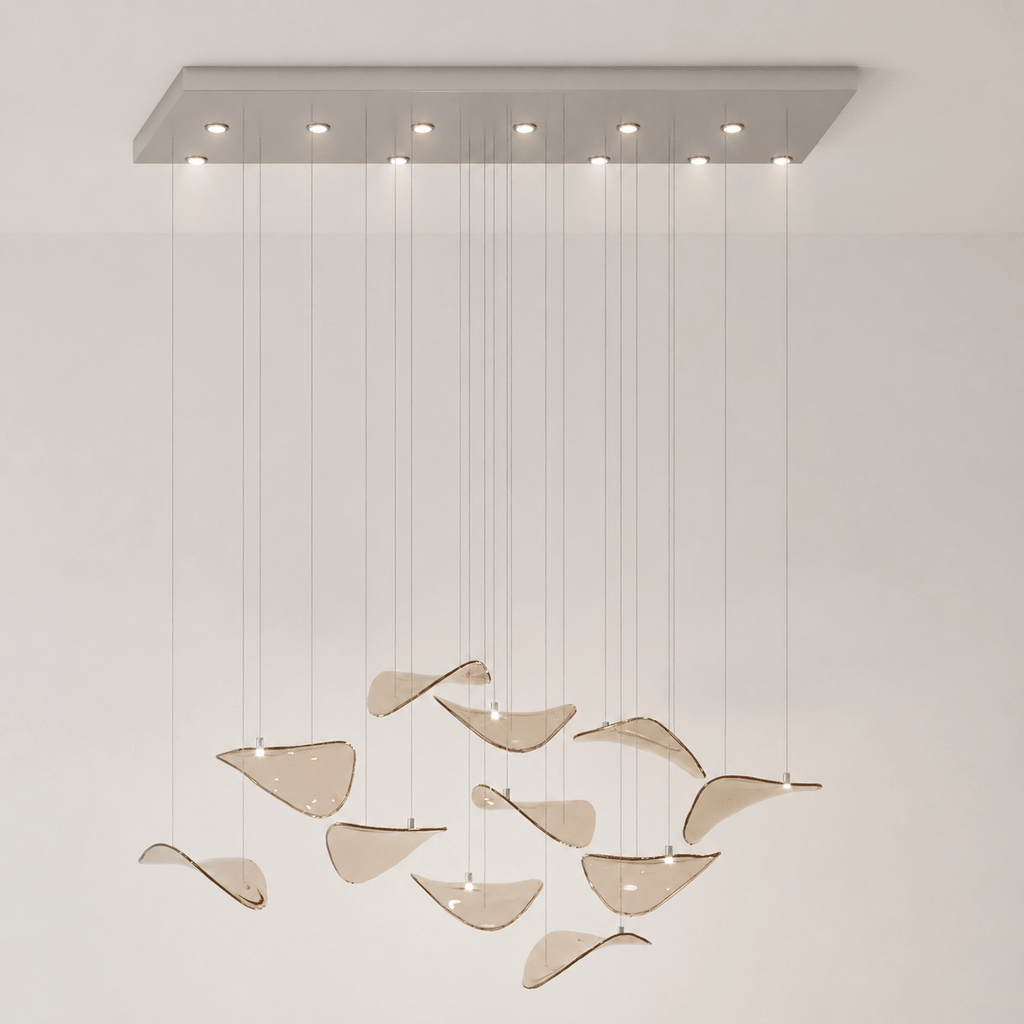 Lampadario a Foglia Fluttuante Wave