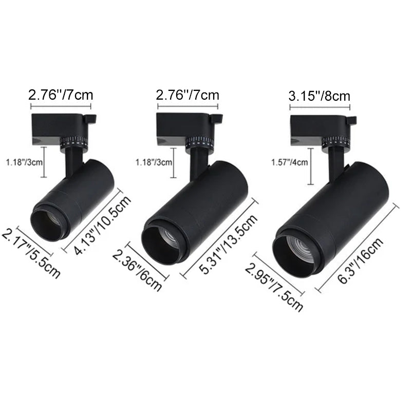 Faretto Tubolare da Incasso Regolabile Dimmabile Moderno Minimalista con Focalizzazione per Illuminazione a Binario 3/4/5 Luci LED per Soggiorno