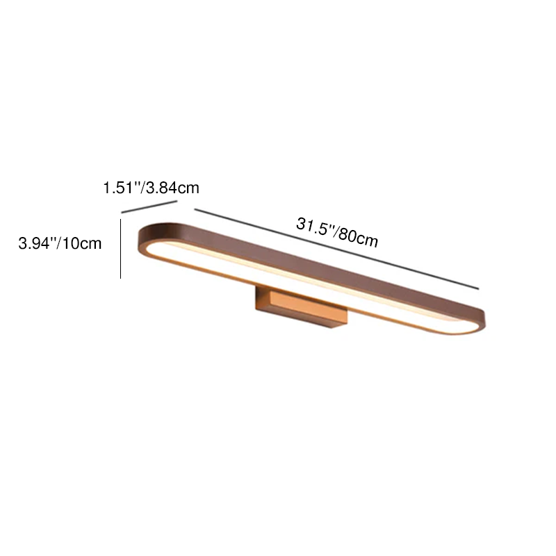 Lampada da parete moderna minimalista circolare in alluminio LED per specchio da bagno