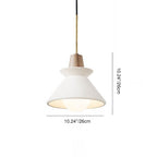 Luce a sospensione moderna minimalista in cemento bianco e legno di ferro con 1 lampadina per sala da pranzo