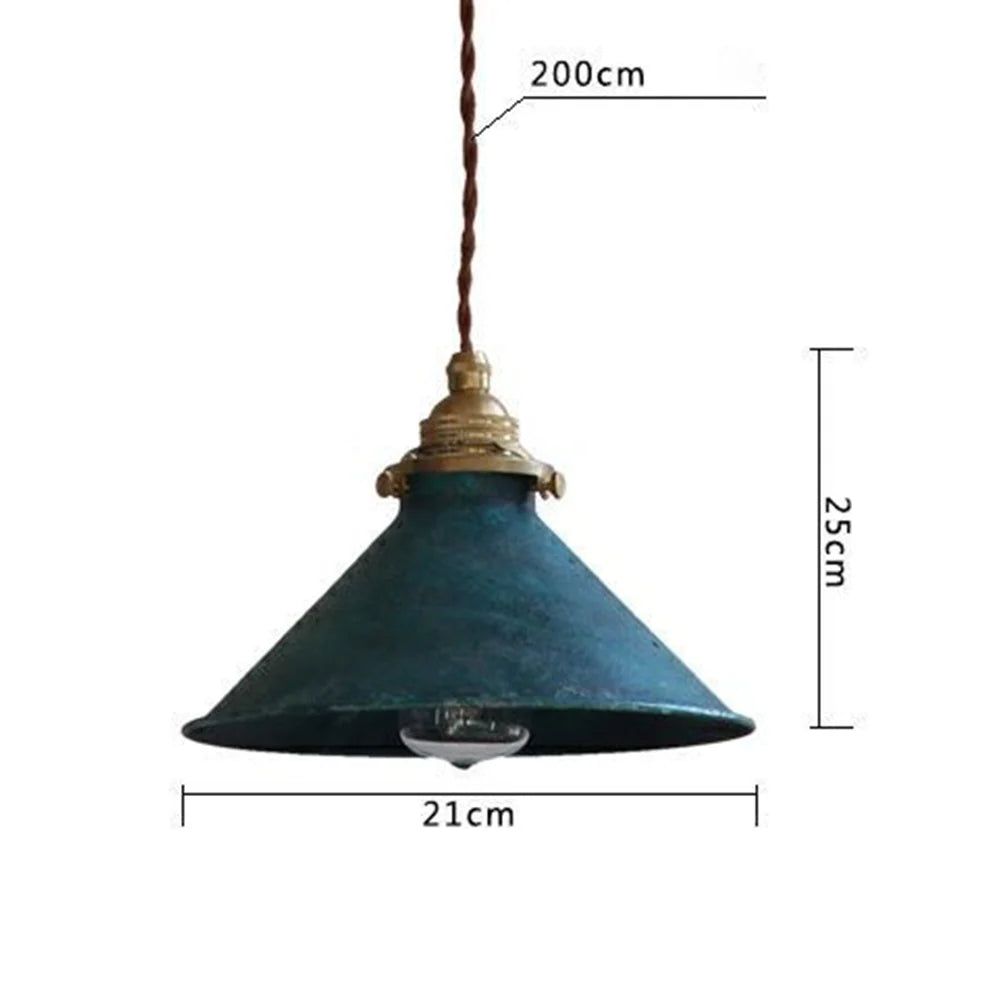 Lampada a Sospensione in Ottone a Forma di Cono Classico