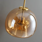 Moderna Semplice Lampada da Soffitto in Vetro di Rame