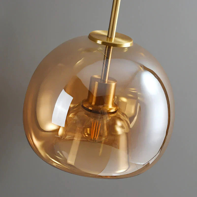 Moderna Semplice Lampada da Soffitto in Vetro di Rame