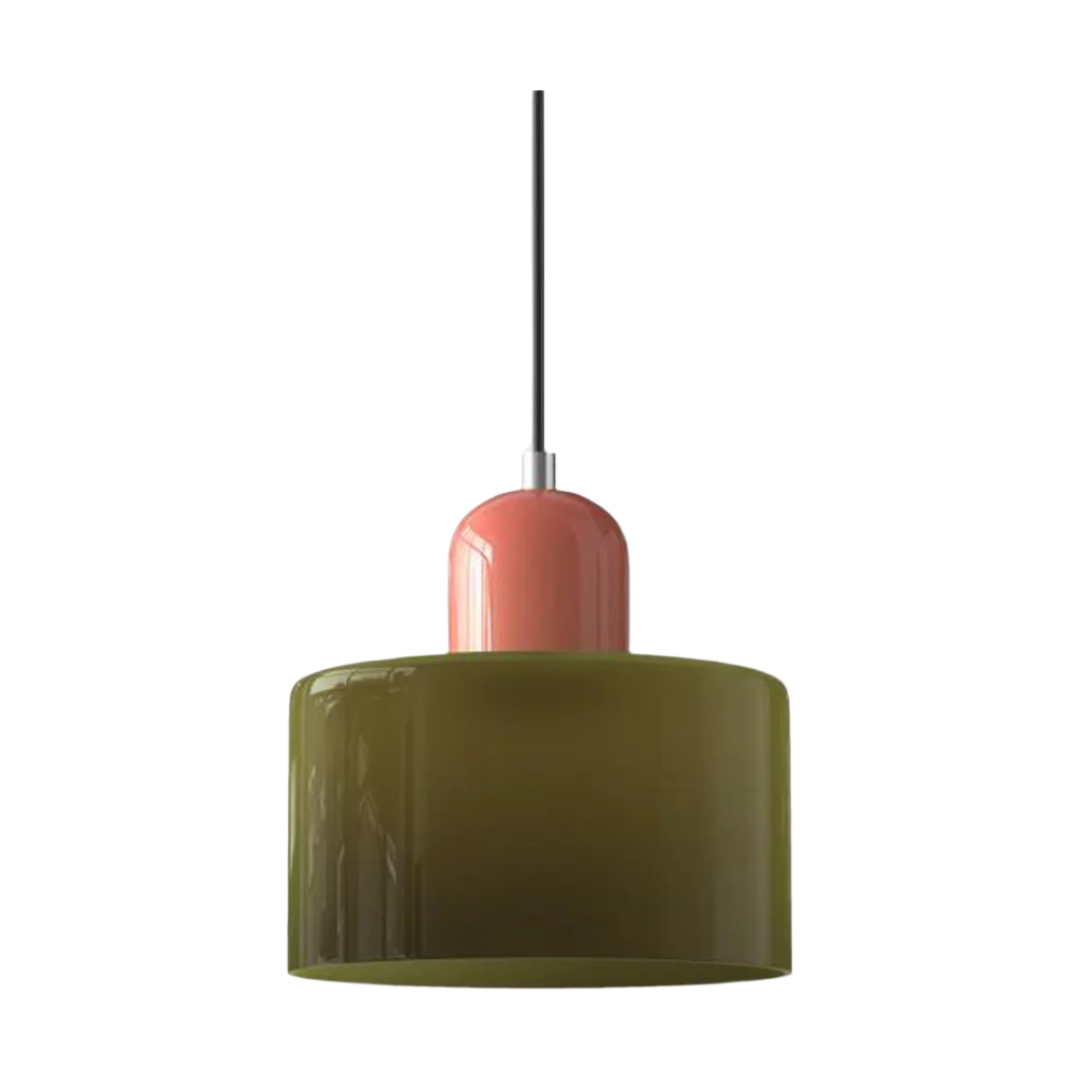 Lampada a sospensione in vetro – Elegante lampada cilindrica per ambienti accoglienti