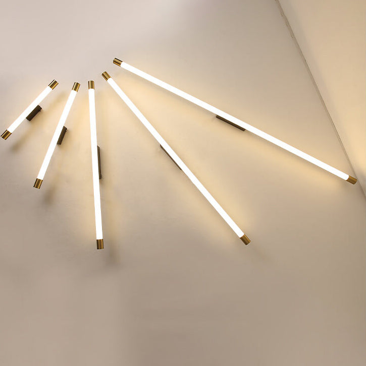 Lampada da parete a LED in alluminio PC con tubo sottile, moderna e minimalista, per il soggiorno