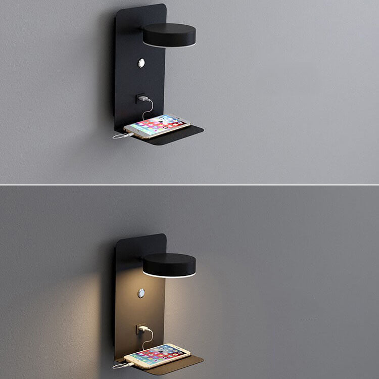 Lampada da Parete LED Quadrata Moderna Minimalista in Ferro e Acrilico Ricaricabile USB
