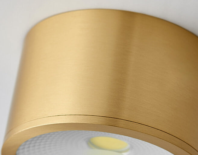 Faretto LED Moderno in Ottone Cilindrico da Soffitto