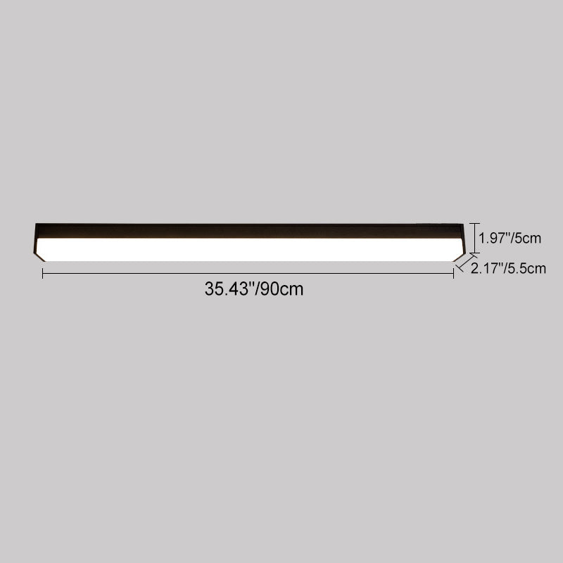 Moderno Minimalista Lungo Rettangolo Alluminio PC LED Soffitto Incassato Luce Per Patio Esterno