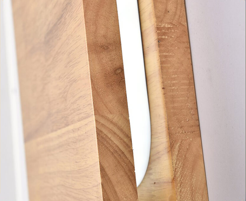 Lampada da Parete LED Rettangolare in Legno Wabi-sabi Giapponese