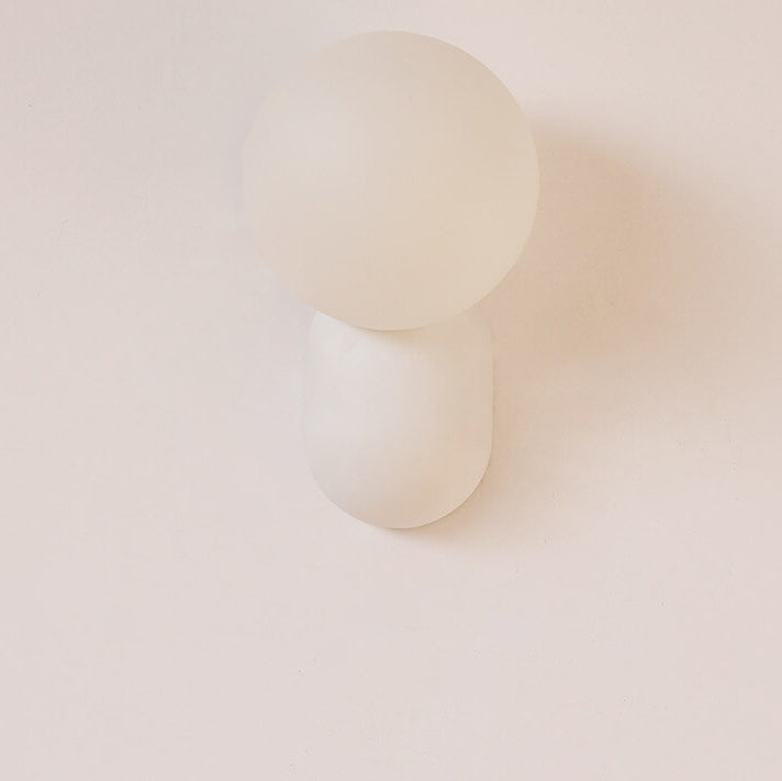 Soffitto a Parete in Resina Stile Macaron Minimalista Moderno con Sfera di Vetro 1 Luce