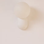 Soffitto a Parete in Resina Stile Macaron Minimalista Moderno con Sfera di Vetro 1 Luce