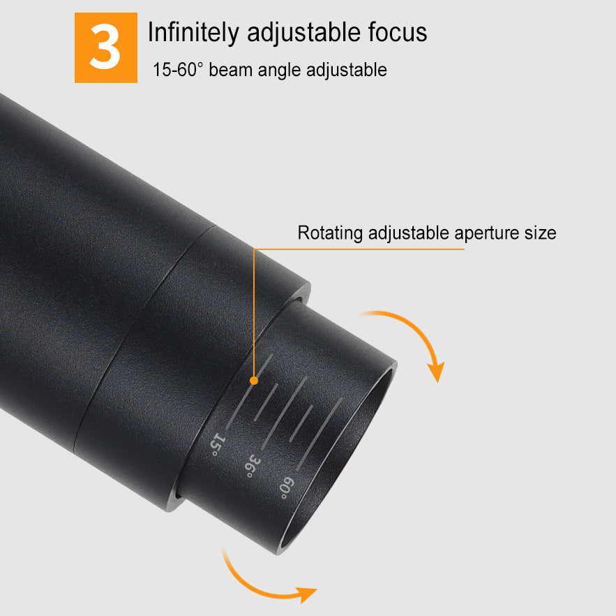 Faretto Tubolare da Incasso Regolabile Dimmabile Moderno Minimalista con Focalizzazione per Illuminazione a Binario 3/4/5 Luci LED per Soggiorno