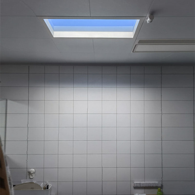 Moderna Lampada a Soffitto LED Metallica Minimalista Blu Cielo per Soggiorno