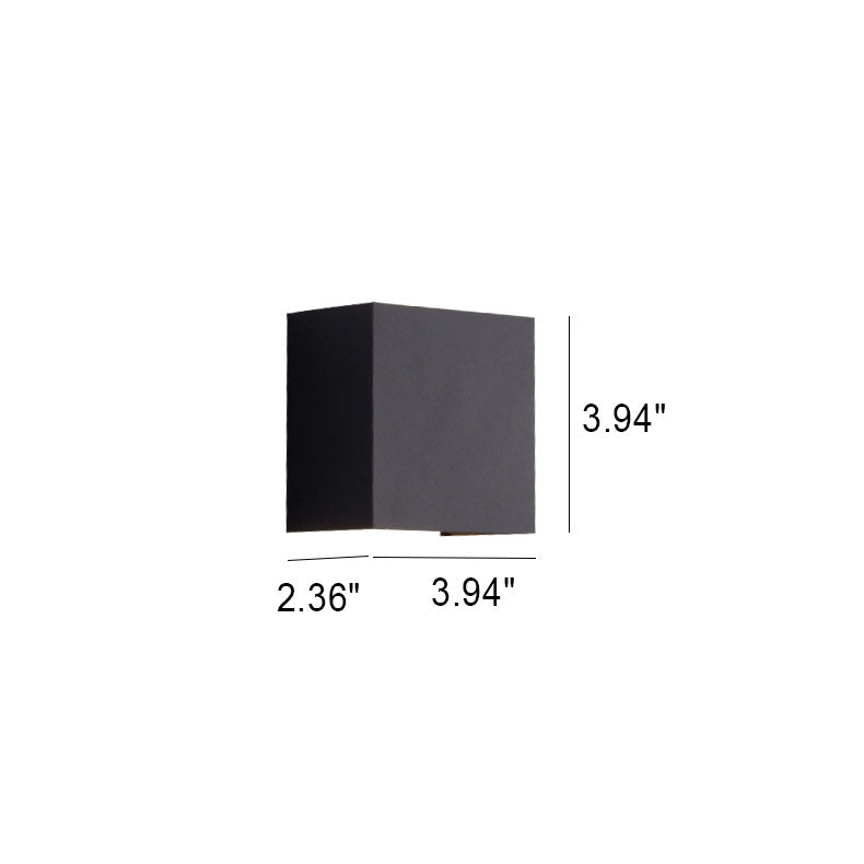 Lampada da Parete LED Moderna Quadrata in Alluminio Impermeabile da Esterno