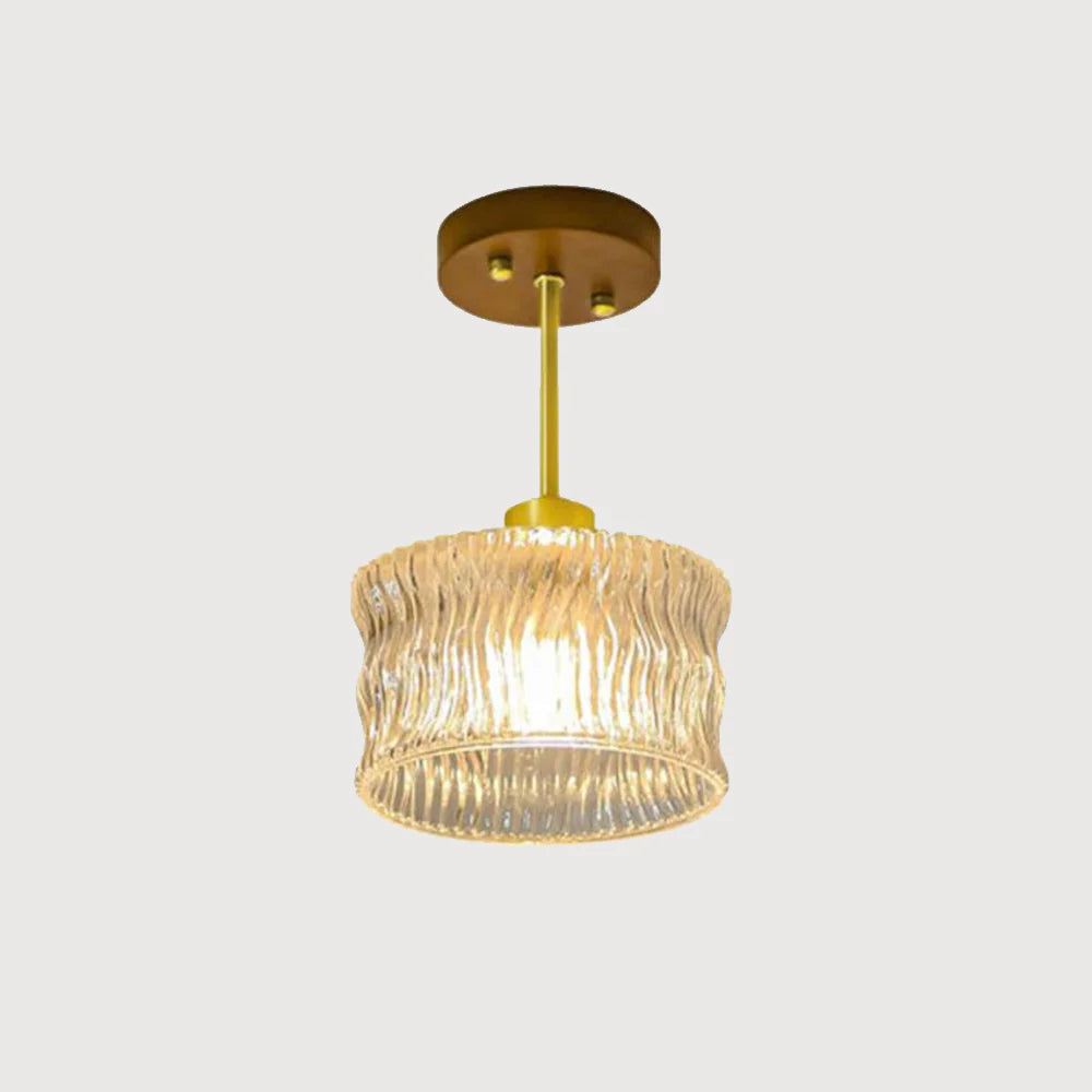 Lampada da soffitto in vetro a petalo elegante