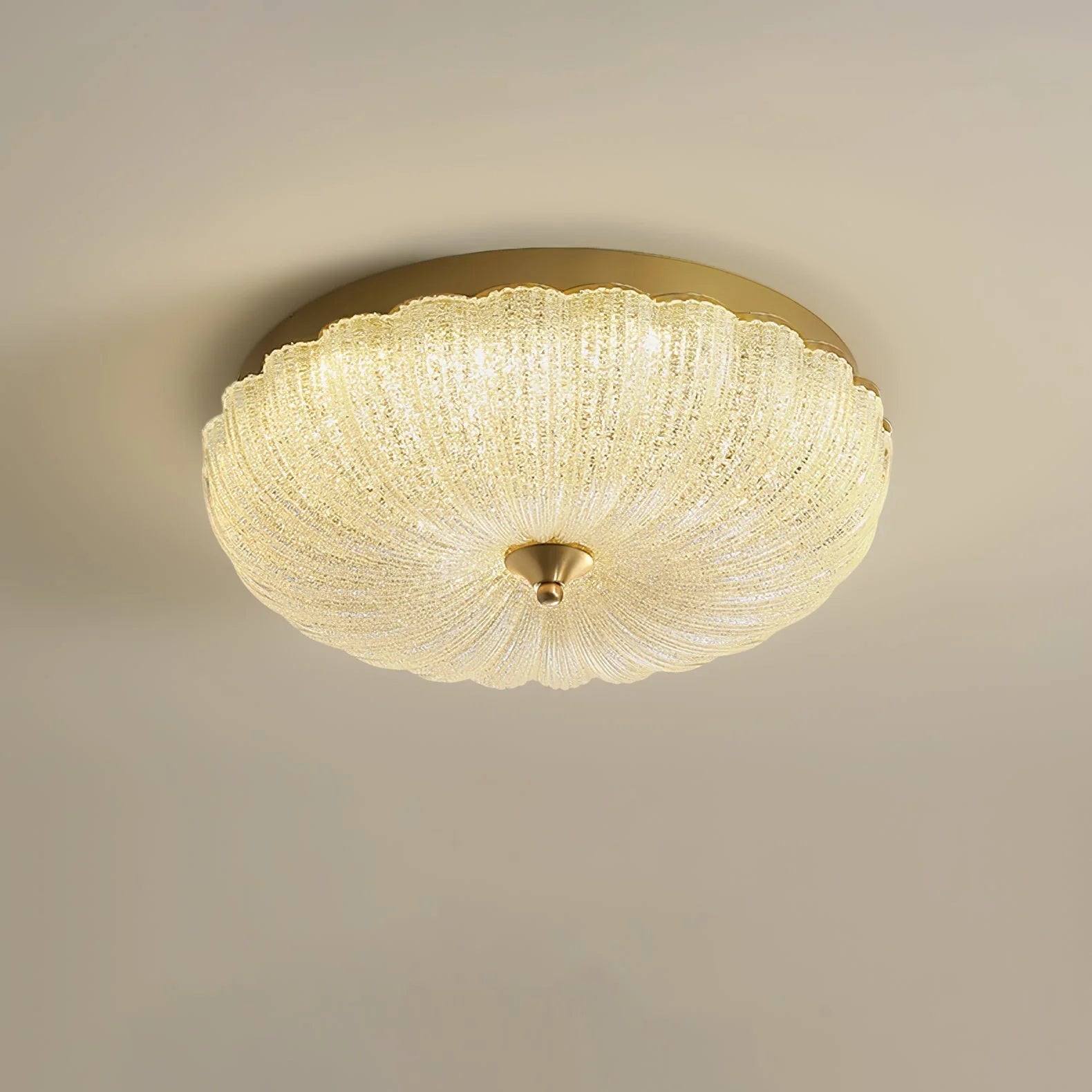 Lampada da soffitto in vetro rotonda elegante