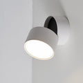 Lampada da parete LED rotonda in alluminio pieghevole e rotante minimalista moderna per soggiorno e camera da letto