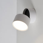 Lampada da parete LED rotonda in alluminio pieghevole e rotante minimalista moderna per soggiorno e camera da letto