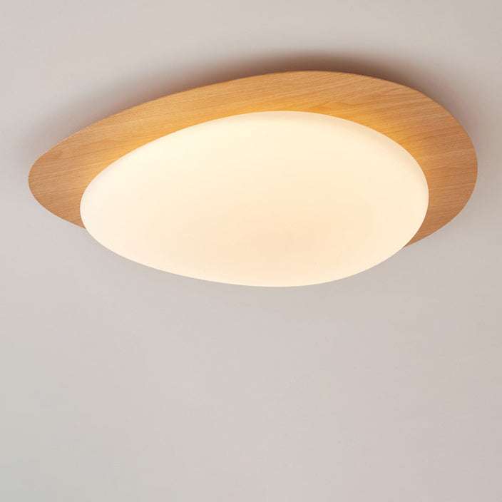 Lampada da soffitto a LED in ferro acrilico a forma di ciottolo scandinavo contemporaneo per camera da letto