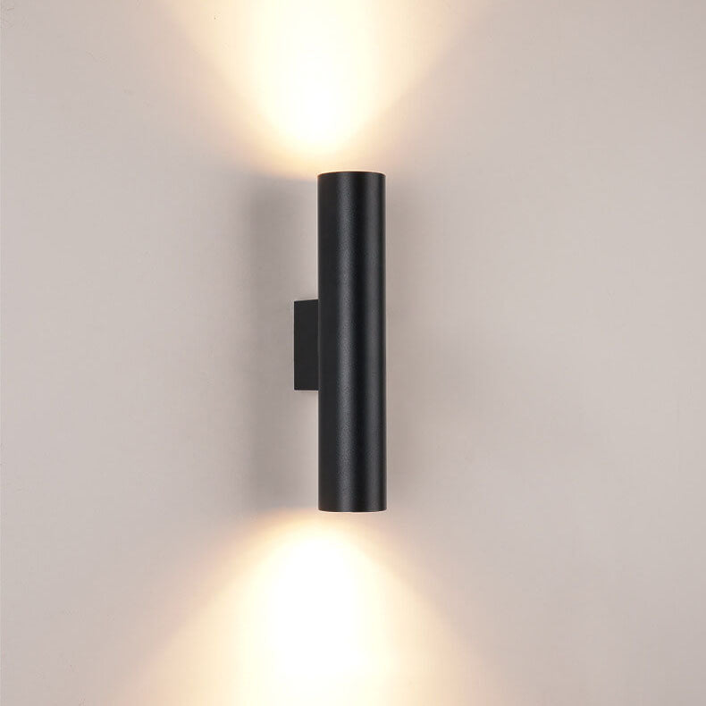 Applique da Parete Moderna Minimalista Rotonda in Alluminio con 2 Luci per Camera da Letto