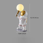 Lampada da parete a sconce con astronauta creativo contemporaneo in resina ABS 1 luce per camera da letto