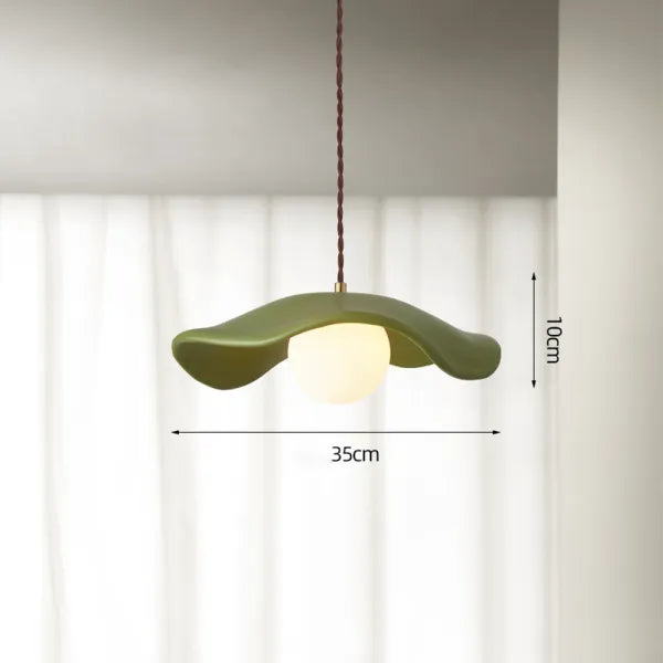 Lampada a sospensione creativa Wabi Sabi per la sala da pranzo con foglie di loto