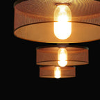 Xenith Lampada a Sospensione Industriale Cilindrica, Cemento/Metallo