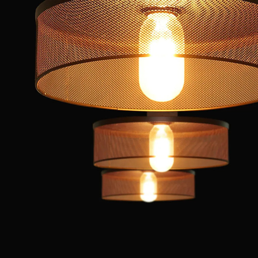 Xenith Lampada a Sospensione Industriale Cilindrica, Cemento/Metallo