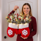 Corona di Natale a Forma di Guanti – 120 LED con Funzione Timer