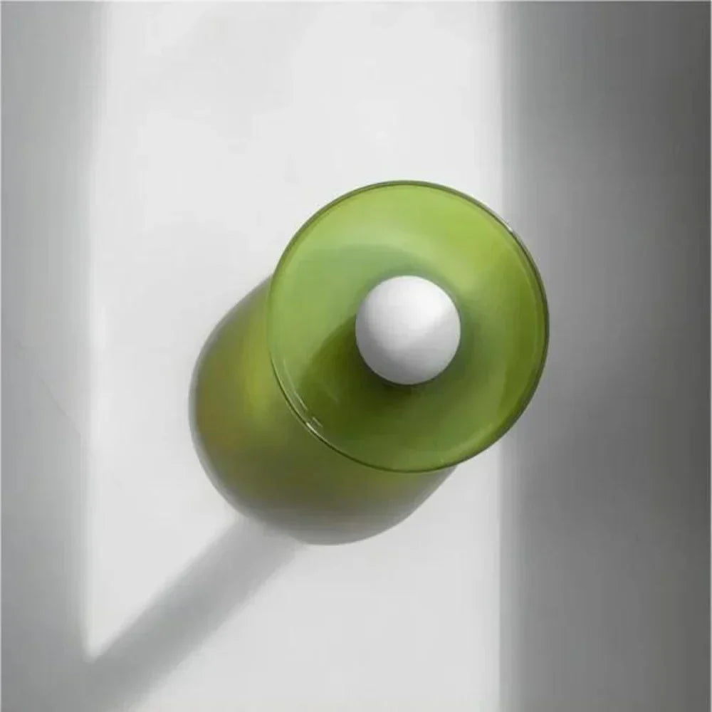 Luce a Disco in Vetro Nordico per Parete e Soffitto LED 1-luce