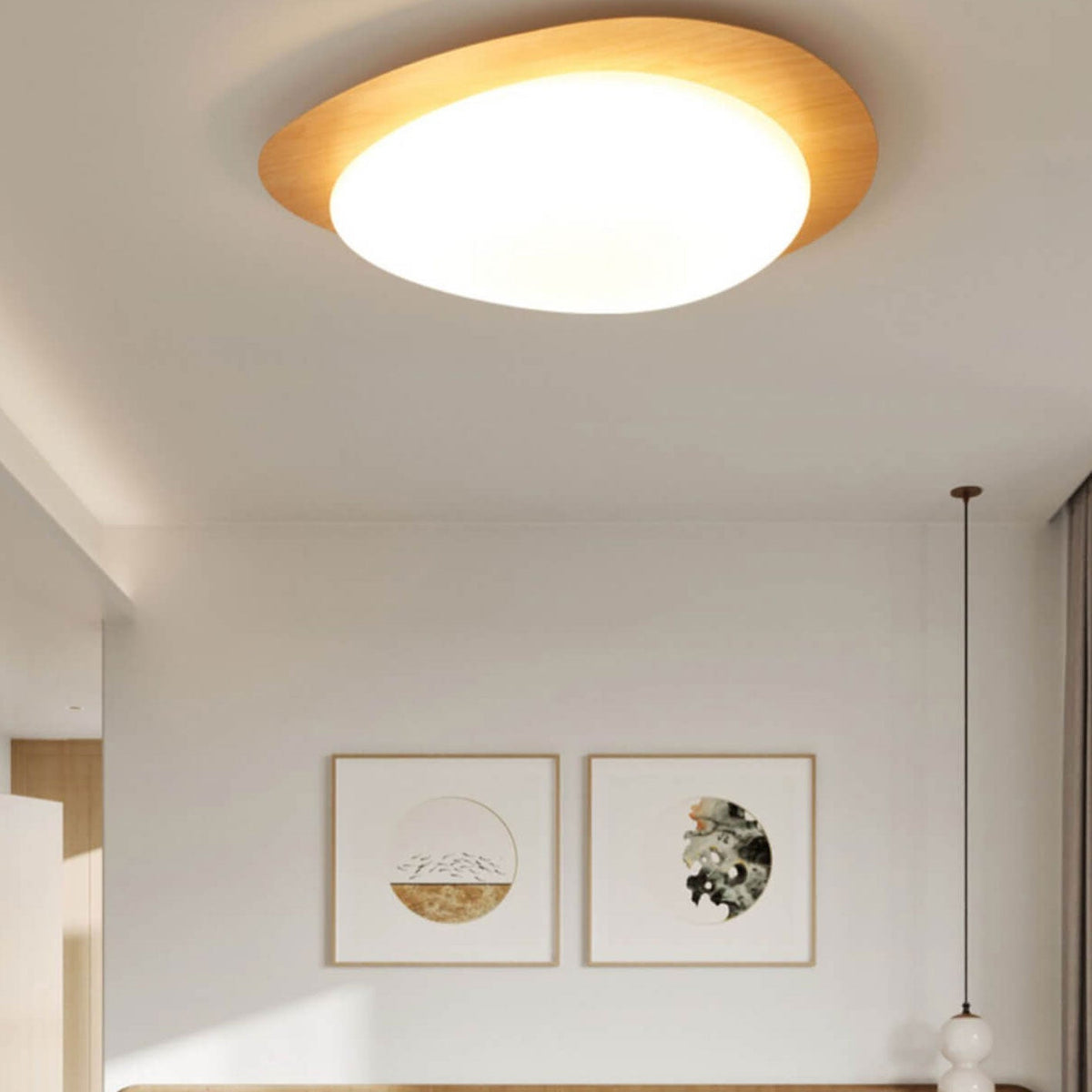 Plafoniera LED a Incasso in Legno con Venature Nordic Iron
