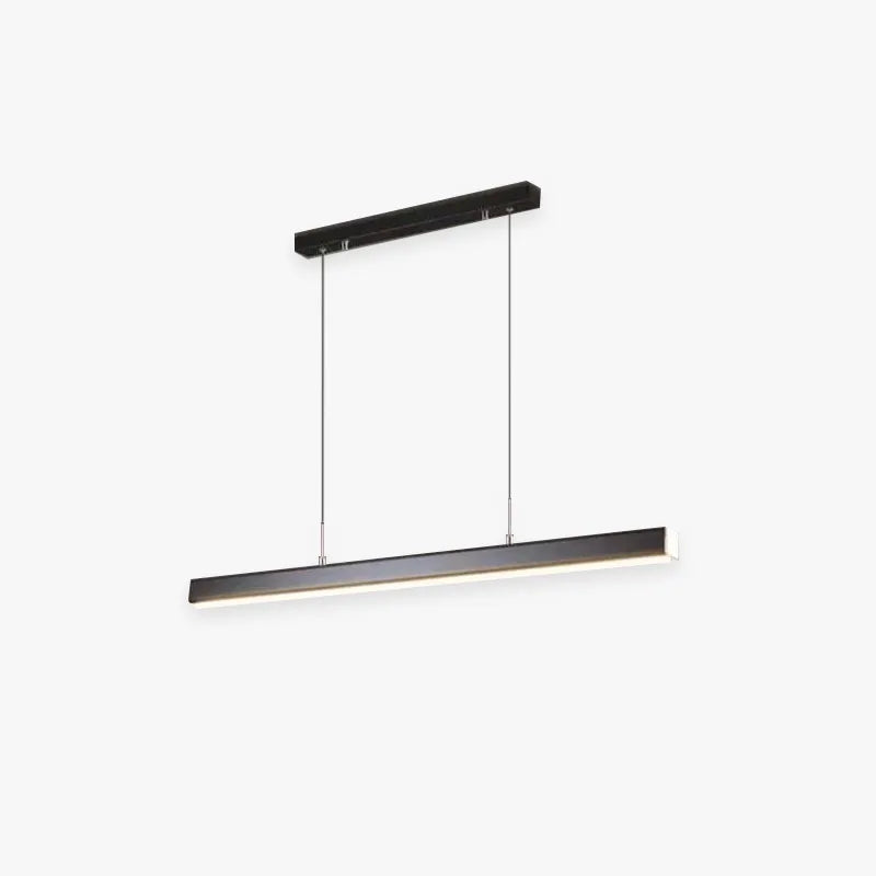 Lampada a sospensione LED in metallo lineare moderno Thala Nera/Marrone