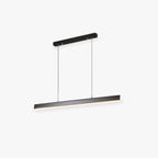 Lampada a sospensione LED in metallo lineare moderno Thala Nera/Marrone