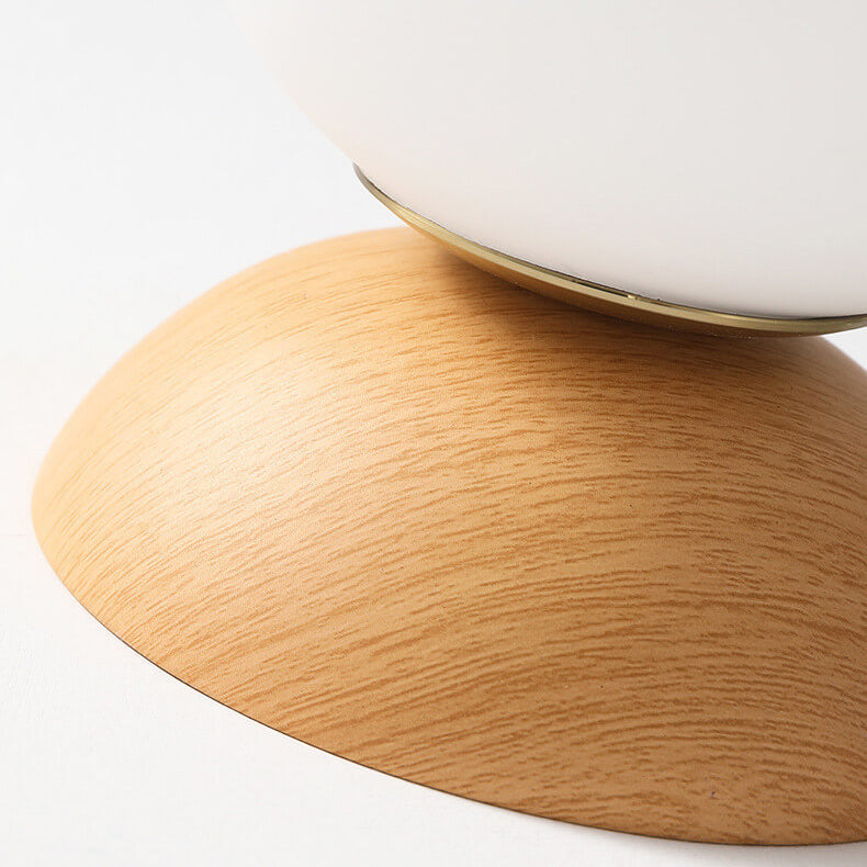 Lampada da soffitto a sfera di vetro | Design legno
