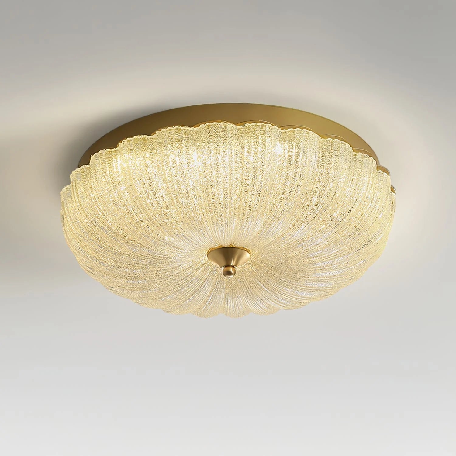 Lampada da soffitto in vetro rotonda elegante