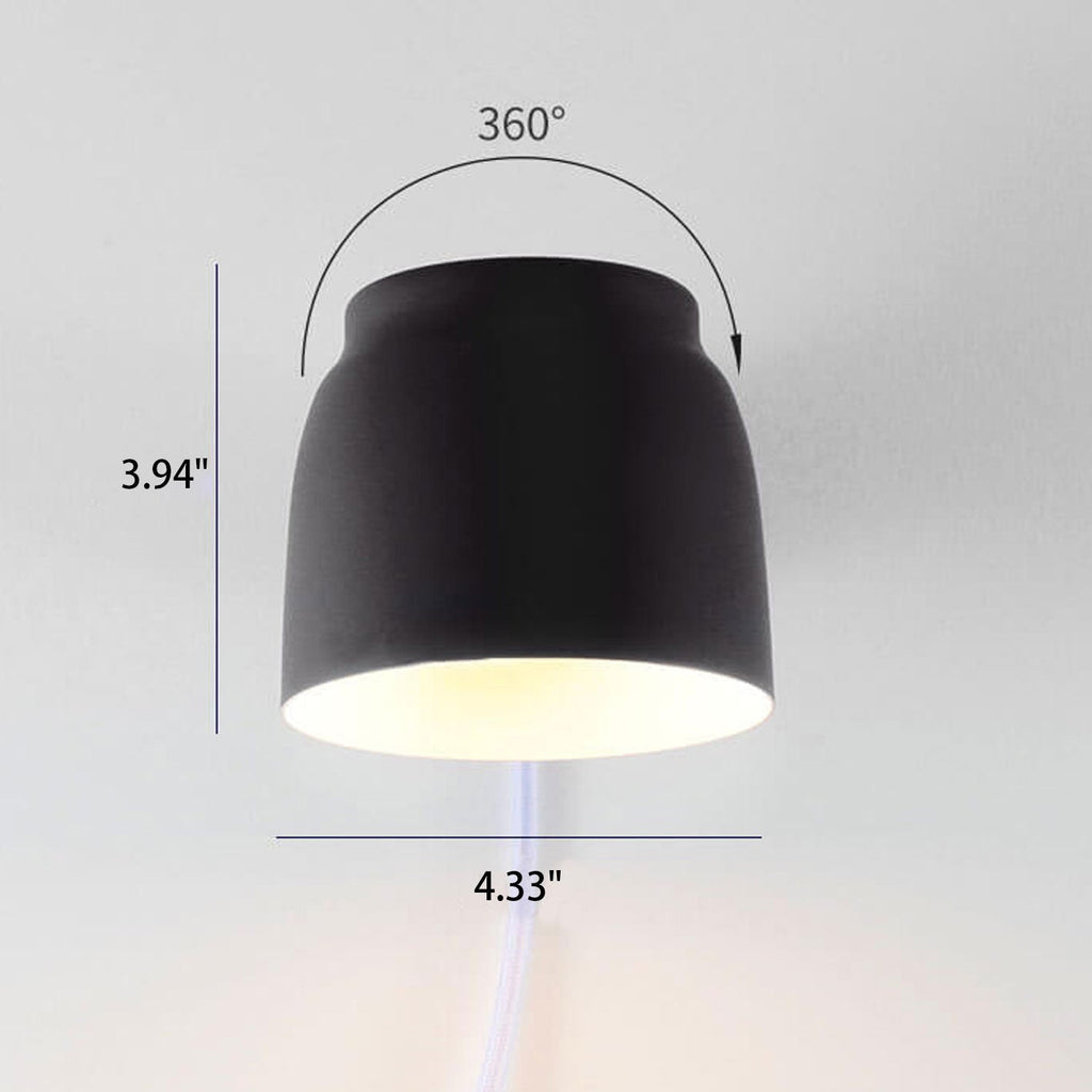 Applique da Parete Rotante a Colonna Barrel Minimalista Nordico con 1 Luce