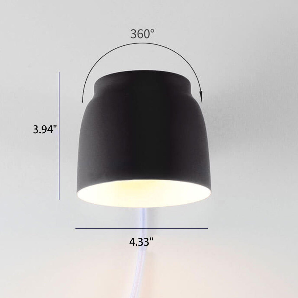 Applique da Parete Rotante a Colonna Barrel Minimalista Nordico con 1 Luce