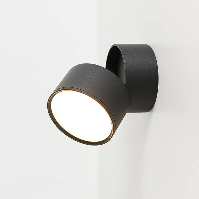 Lampada da parete LED rotonda in alluminio pieghevole e rotante minimalista moderna per soggiorno e camera da letto