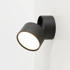 Lampada da parete LED rotonda in alluminio pieghevole e rotante minimalista moderna per soggiorno e camera da letto